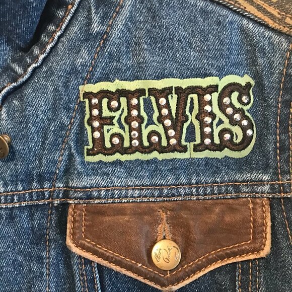 NWT Excelled Authentic Elvis Presley Denim Jean Jacket Size S - Picture 5 of 9